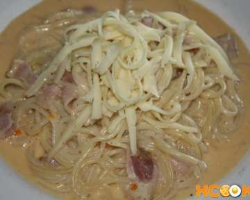 Как приготовить итальянскую пасты карбонара из спагетти с беконом и молоком — рецепт с пошаговыми фото