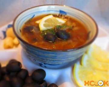 Солянка грибная сборная с солеными огурцами и прочими овощами — вкусный постный рецепт приготовления с фото