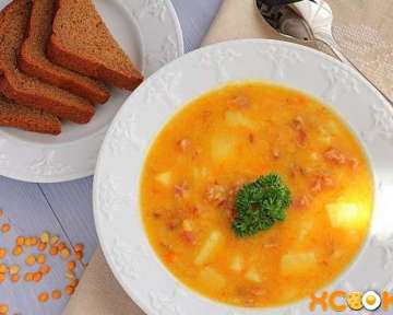 Гороховый суп с копчеными ребрышками — простой пошаговый рецепт приготовления с фото