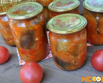Сладкий болгарский перец с баклажанами — рецепт приготовления салата на зиму с фото