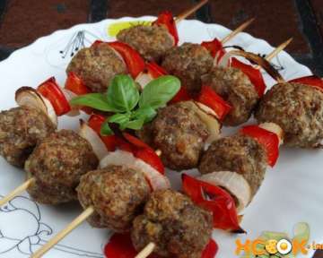 Шашлык из мясного фарша на шпажках – пошаговый рецепт с фото, как приготовить в духовке