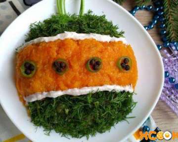 Салат «Новогодний шар» — пошаговый фото рецепт приготовления в домашних условиях