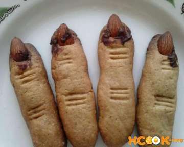 Печенье Пальцы ведьмы — фото рецепт на Хэллоуин