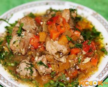 Филе индейки тушеное с овощами – приготовление по простому рецепту с пошаговыми фото