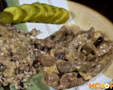 Бефстроганов из говядины с грибами и сливками – пошаговый рецепт с фото приготовления в домашних условиях