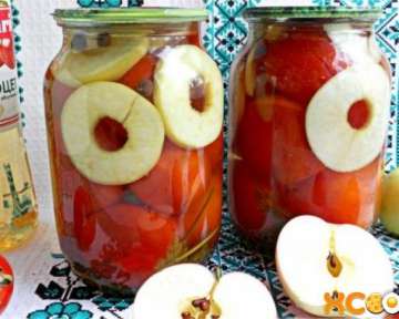 Пошаговый рецепт маринования вкусных помидоров с яблоками на зиму с фото