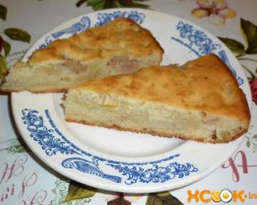 Пышная и вкусная шарлотка с грушами и яблоками на сметане – пошаговый рецепт с фото, как просто приготовить в духовке