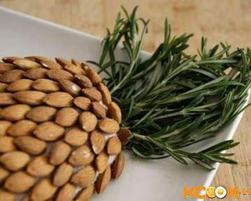 Салат «Сосновая шишка» с миндалем – пошаговый рецепт с фото приготовления