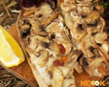 Скумбрия гриль с грибами и сыром — фото рецепт, как приготовить