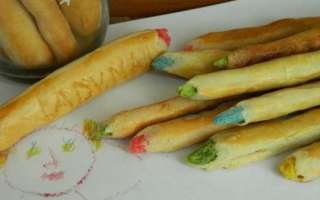 Пошаговый рецепт с фото приготовления печенья Цветные карандаши в домашних условиях