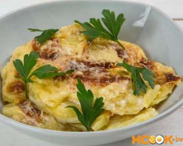 Картофельный гратен с сыром и сливками — рецепт с фото, как пошагово приготовить в духовке