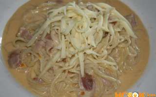 Как приготовить итальянскую пасты карбонара из спагетти с беконом и молоком — рецепт с пошаговыми фото