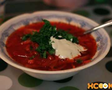 Фото рецепт приготовления вкусного украинского постного борща с фасолью