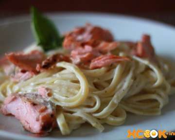 Паста фетучини с лососем в сливочном соусе – рецепт с фото пошагового приготовления с копченой красной рыбой