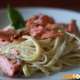 Паста фетучини с лососем в сливочном соусе – рецепт с фото пошагового приготовления с копченой красной рыбой