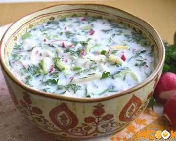 Пошаговый рецепт приготовления с фото классической окрошки на кефире в домашних условиях