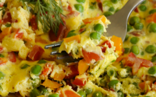 Диетический омлет с овощами – как приготовить на завтрак, простой и вкусный пошаговый фото рецепт