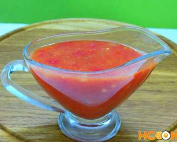 Рецепт приготовления с фото насыщенной подливы из томатной пасты с мукой в домашних условиях