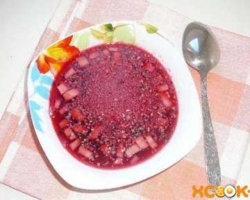 Подробный пошаговый фото рецепт приготовления грузинского супа из вишни Чриантели