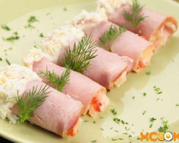 Вкусные рулетики из ветчины с начинкой – простой рецепт приготовления закуски с пошаговыми фото в домашних условиях