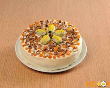 Торт с курагой и черносливом – пошаговый рецепт с фото приготовления со сметанным кремом