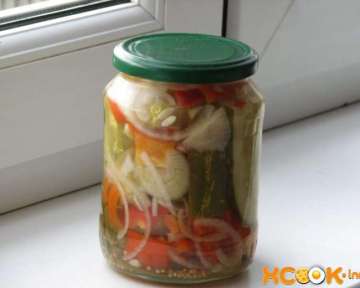 Маринованные огурцы с болгарским перцем и луком – пошаговый рецепт с фото