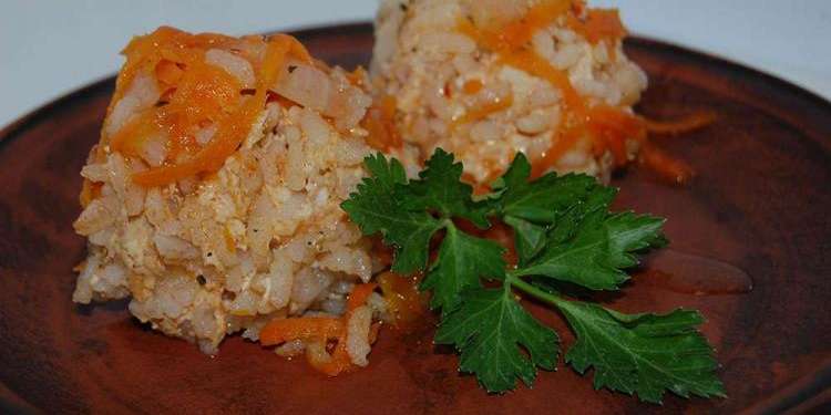 Рецепт ежики с рисом и фаршем на сковороде с подливкой фото пошагово рецепт классический