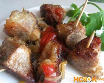 Шашлык с луком на сковороде из свинины – как пожарить с уксусом, пошаговый рецепт с фото