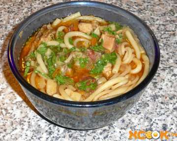 Классический лагман с курицей – пошаговый рецепт с фото, как приготовить в домашних условиях в казане