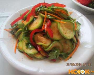 Хе из кабачков по-корейски – пошаговый рецепт с фото приготовления салата