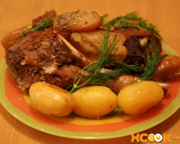 Вкусная голень индейки, запеченная в духовке – пошаговый фото рецепт, как приготовить просто и быстро в рукаве