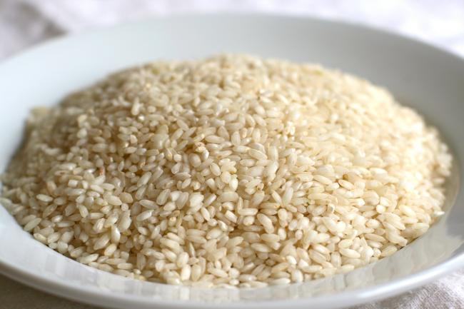 тарелка с рисом арборио