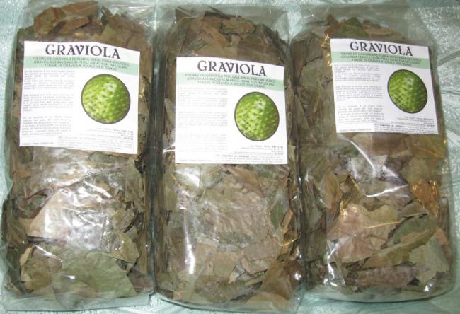 упаковки с листьями гуанабаны