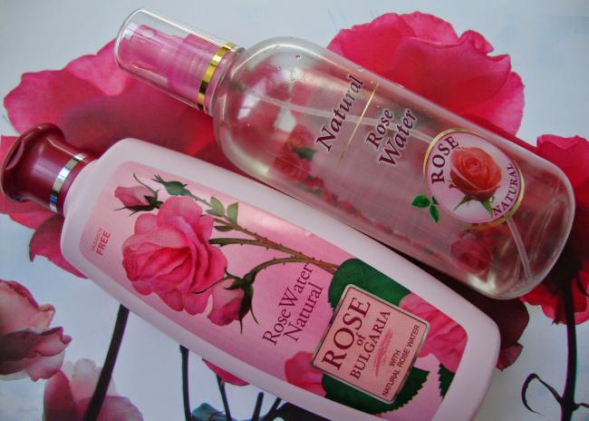розовая вода и шампунь