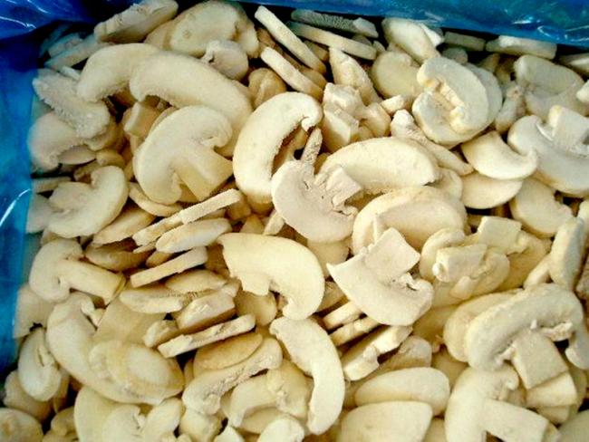 замороженные грибы в пакете