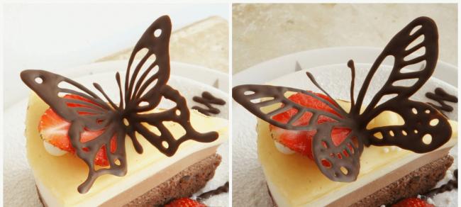 бабочки из шоколадной глазури