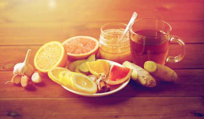 имбирный чай с фруктами