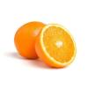 апельсин целый и в разрезе на белом фоне